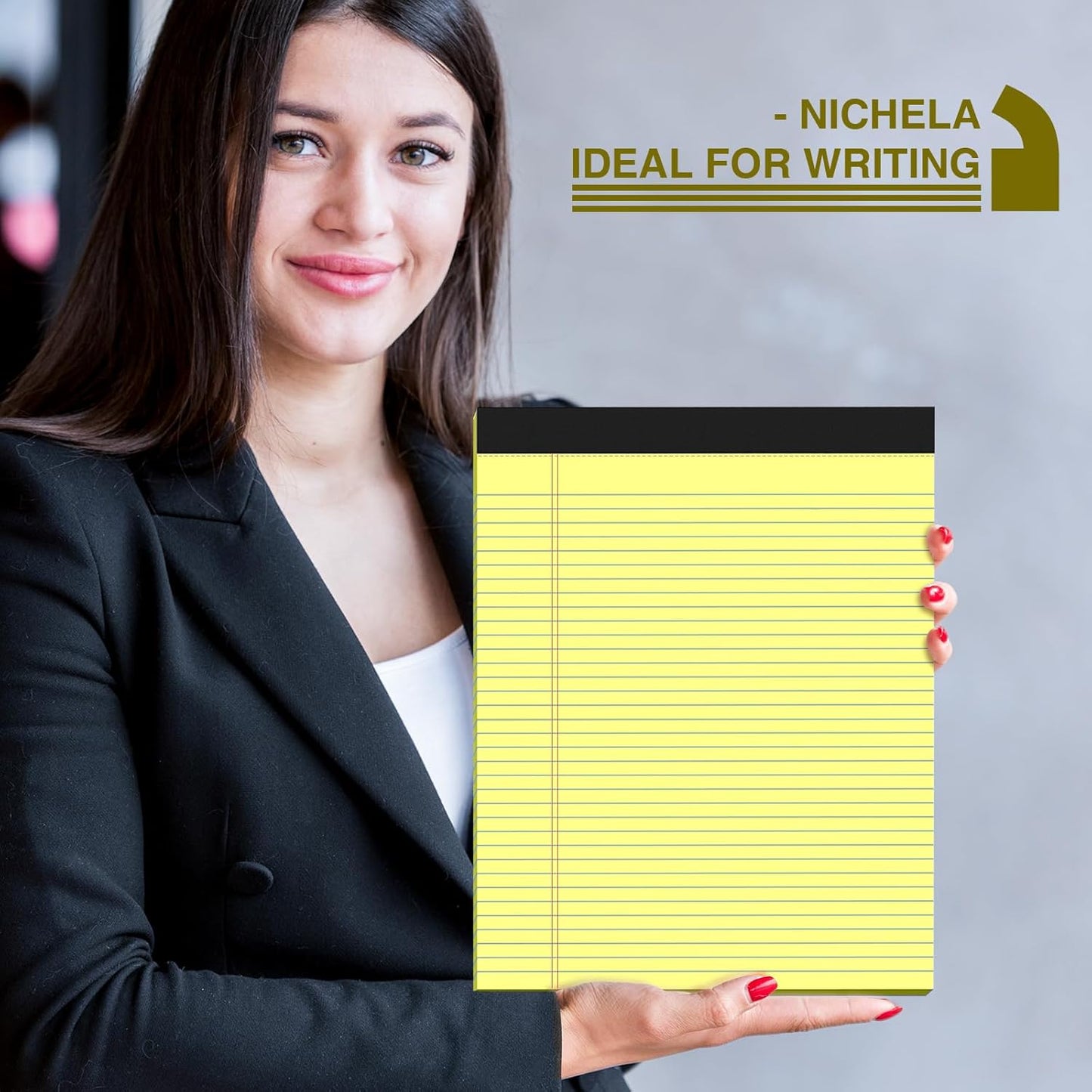 12 Pack Legal Pads 8.5 x 11 College Ruled 600 Sheets Note Pads 8.5 x 11 Inch Notepads Perforated Writing Pads 8.5 x 11 Pads of Paper Lined White Paper, 50 Sheets per Notepad for Home, Office, School