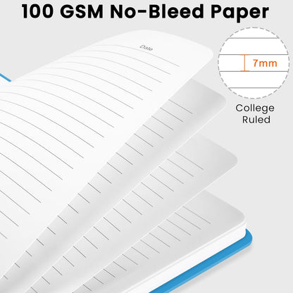 CICPAP Lined Spiral Journal Notebook, A5 College Ruled Notebook for Journaling, Note-Taking, and Daily Planning, Durable Hardcover with an Elegant Design, Purple