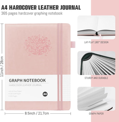 Lined Journal,A5 Lined Notebook for women,384 Pages Green Hardcover Leather Journal for men,College Ruled Notebook for note taking Lined Journal note book for work,school