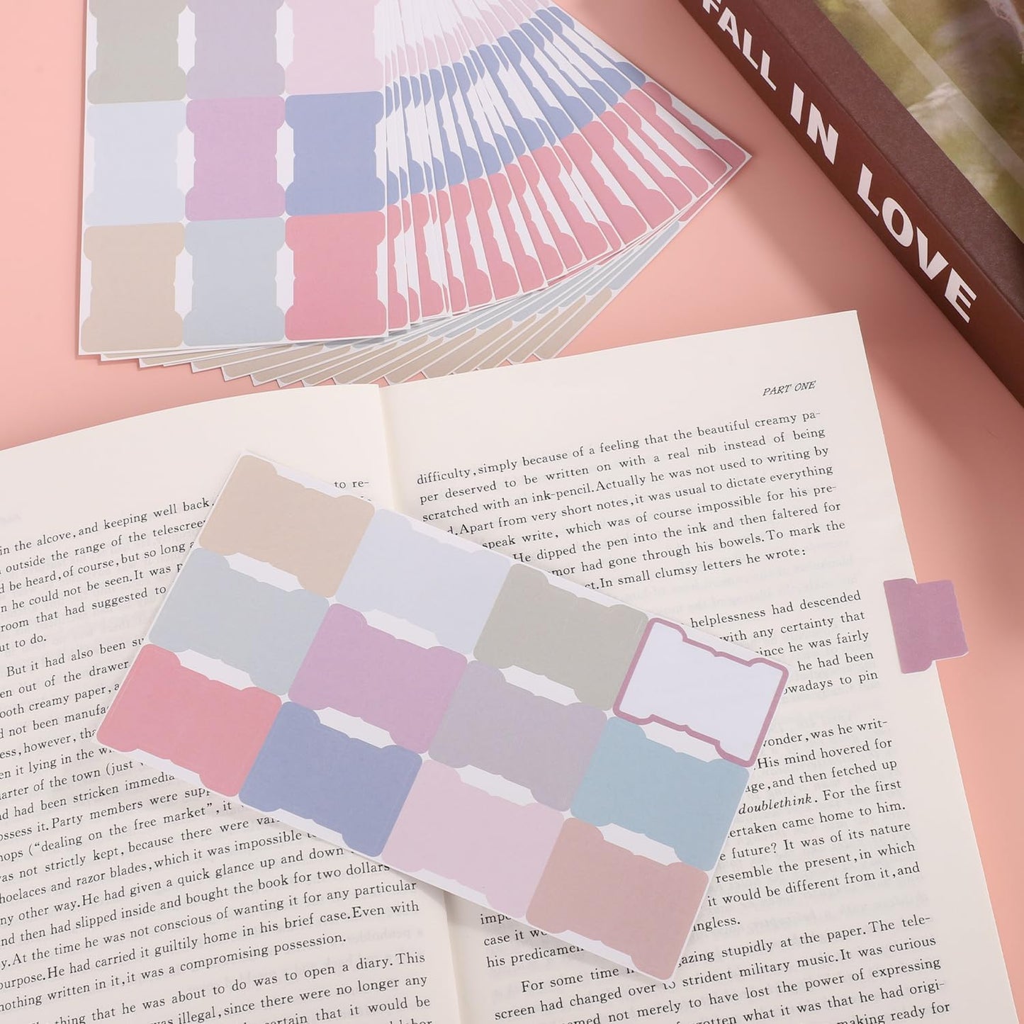 20 Sheets/240 Pieces Sticky Index Tabs, Double Sided Book Page Markers Tabs Blank Monthly Tabs Writable Sticky Notes Flags Self Adhesive Planner Stickers for Labeling (Morandi)