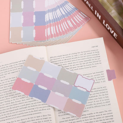 20 Sheets/240 Pieces Sticky Index Tabs, Double Sided Book Page Markers Tabs Blank Monthly Tabs Writable Sticky Notes Flags Self Adhesive Planner Stickers for Labeling (Morandi)
