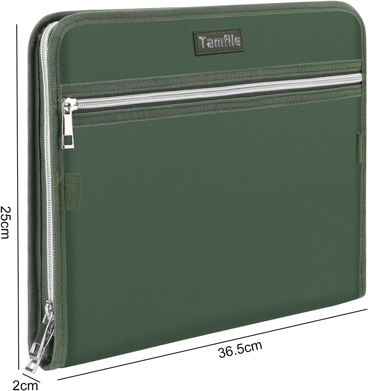 Tamfile Fireproof Accordion File Organizer with Handle, 13 Pocket Transparent Expanding File Folder with Zipper & Labels, File Folder with Multi-Pockets Paper Organizer Folder for Letter A4 Files