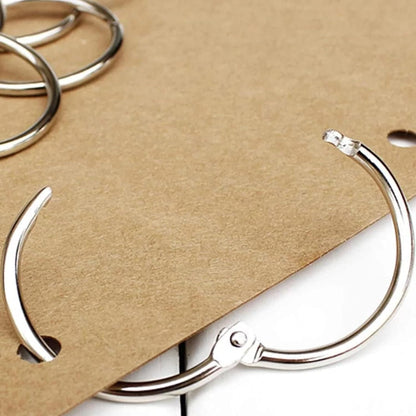 OWLKELA 2 Inch 30 Pack Loose Leaf Binder Rings, Keychain Key Ring with Metal Nickel Plated for Index Cards, Ideal for School, Home, or Office