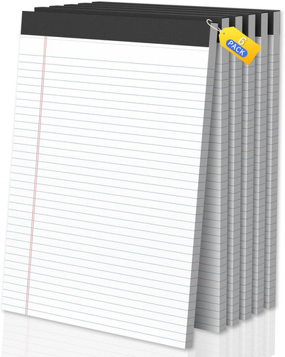 Legal Pads 8.5 X11, Narrow Ruled Notepads, 2 Pack, 50 Sheet/Pad, White Legal Pads, Tear Off Notepad, Perforated Writing Pad, Notebook Paper College Ruled, Notepads for Office Home School, Notepad