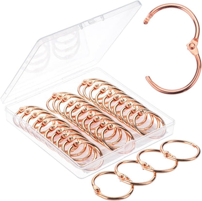 Mr. Pen- Loose Leaf Binder Book Rings, 5 Assorted Sizes (0.6", 1", 1.2", 1.5",2"), 36 Pack, Metal Binder Rings for Index Cards, Keychains, School, Home, Office, Silver