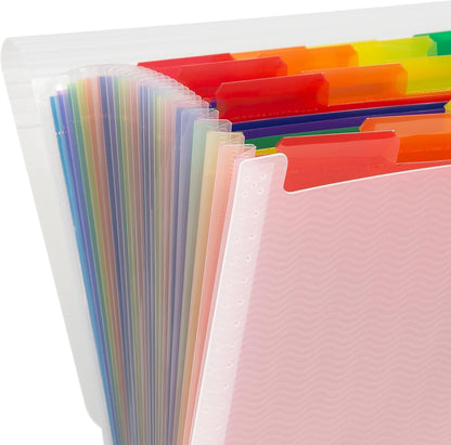 Smead Desktop Poly Expanding File Folder Organizer, Accordion File, Paper Document Storage, 12 Pockets, Flap and Cord Closure, Letter Size (70723)
