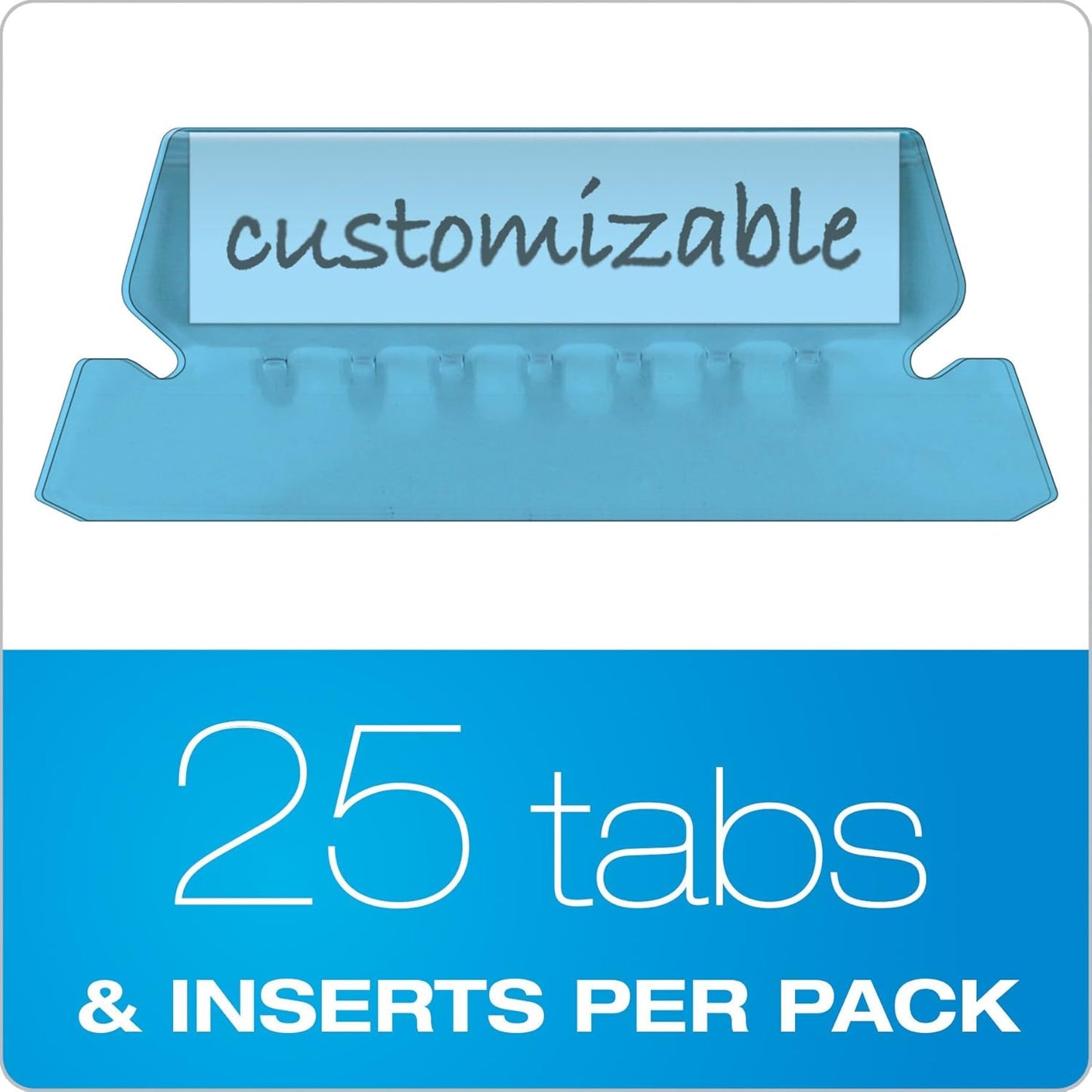 Pendaflex Hanging Folder Tabs, 2", Clear Yellow, 25 Tabs and Inserts per Pack (42 YEL)