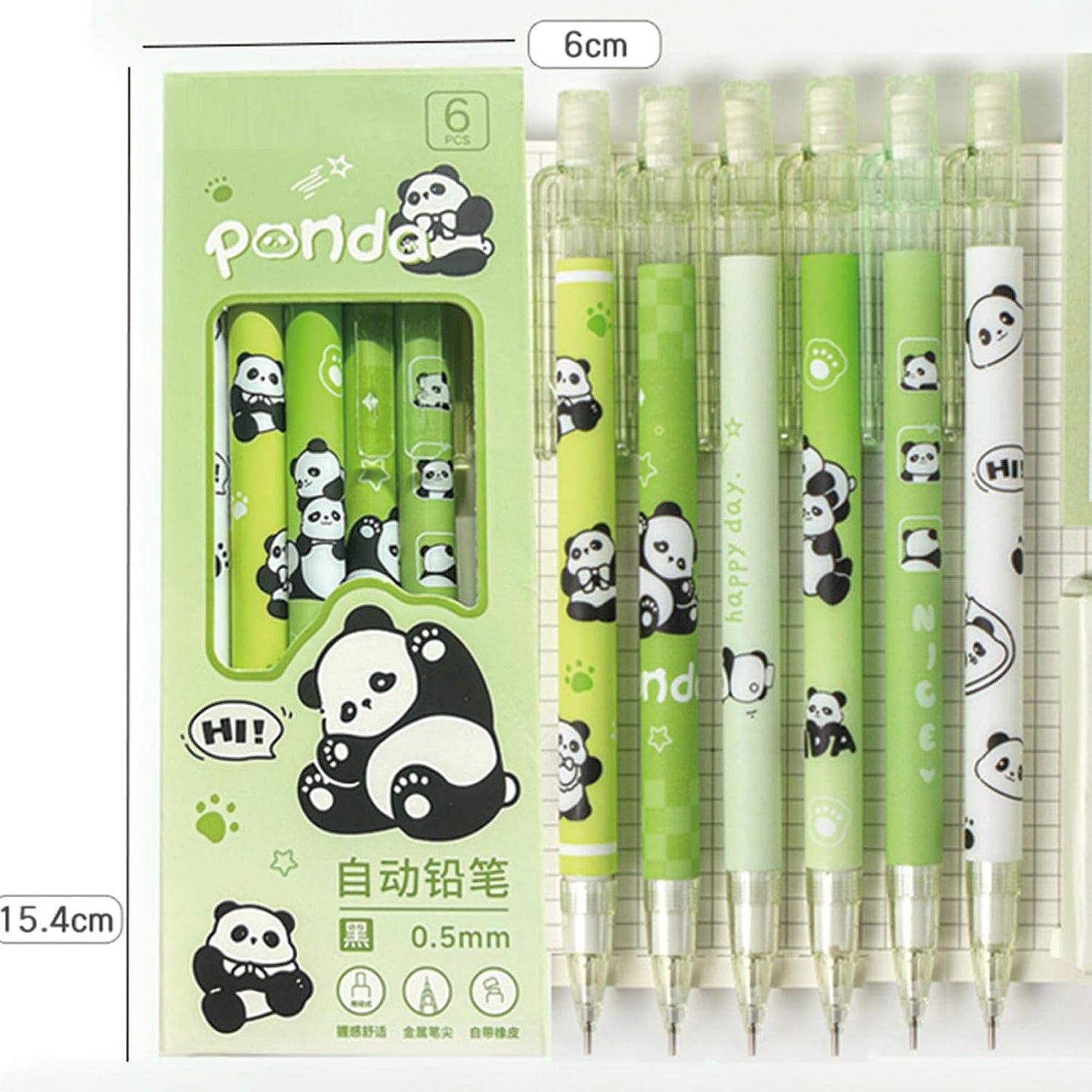 MOZXIRZ 4 Pcs Cute Mechanical Pencils with Top Eraser 0.5mm Cartoon Space Mechanical Pencil School Pencil for Women (6pcs Space)