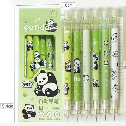 MOZXIRZ 4 Pcs Cute Mechanical Pencils with Top Eraser 0.5mm Cartoon Space Mechanical Pencil School Pencil for Women (6pcs Space)