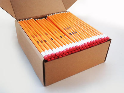 S & E TEACHER'S EDITION 432Pcs Pencils & Erasers Tops Set, 288 Pcs Pre-sharpened pencils No. 2, with 144Pcs Eraser Caps, #2 HB pencil sharpened, Back to school, 432Pcs/box.