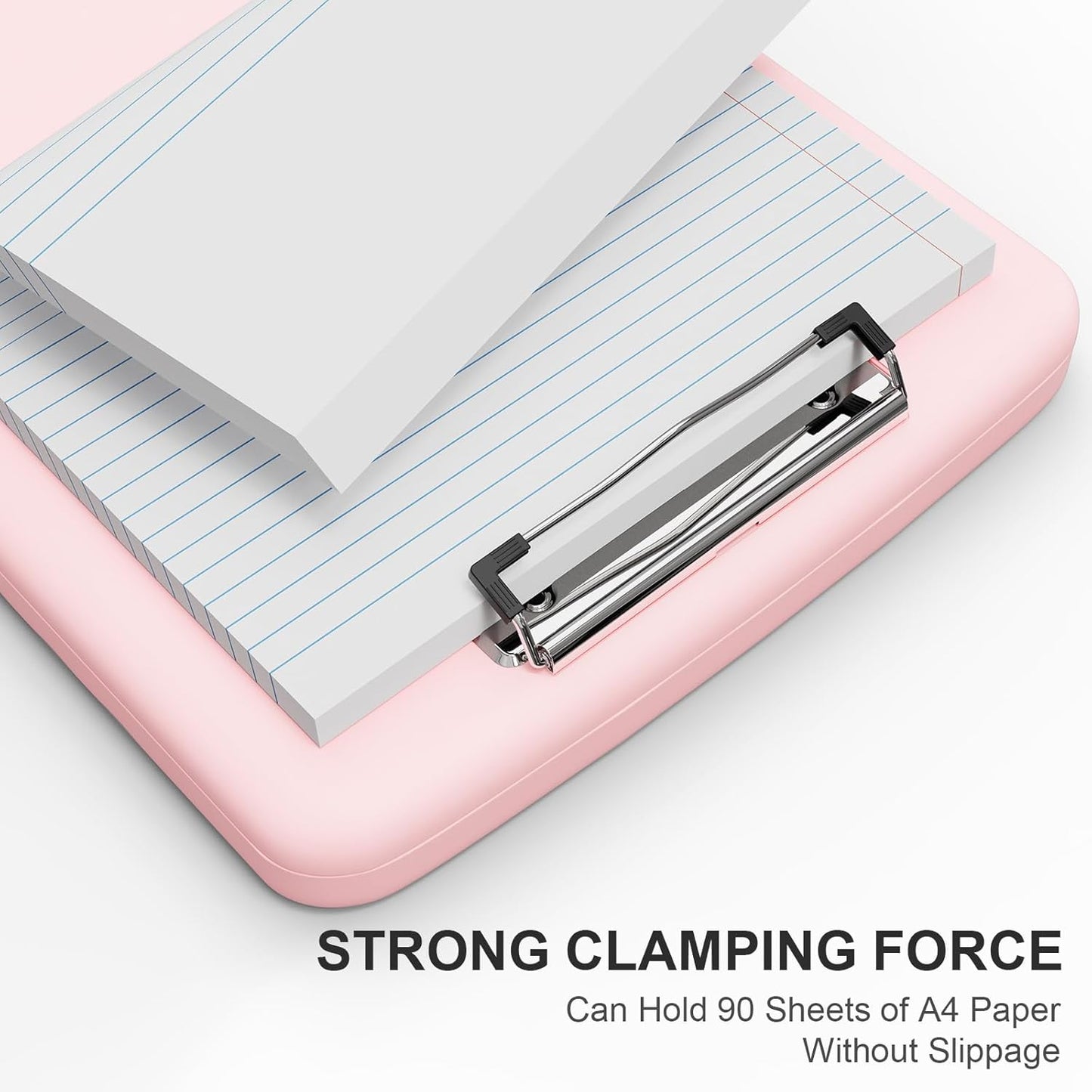 Plastic Clipboard with Storage, 8.5 x 11 Storage Organization Box Side-Opening, Heavy Duty Clip Board with Pen Holder and Paper Folder for Nurses, Teachers, Office & School Supply, Orange