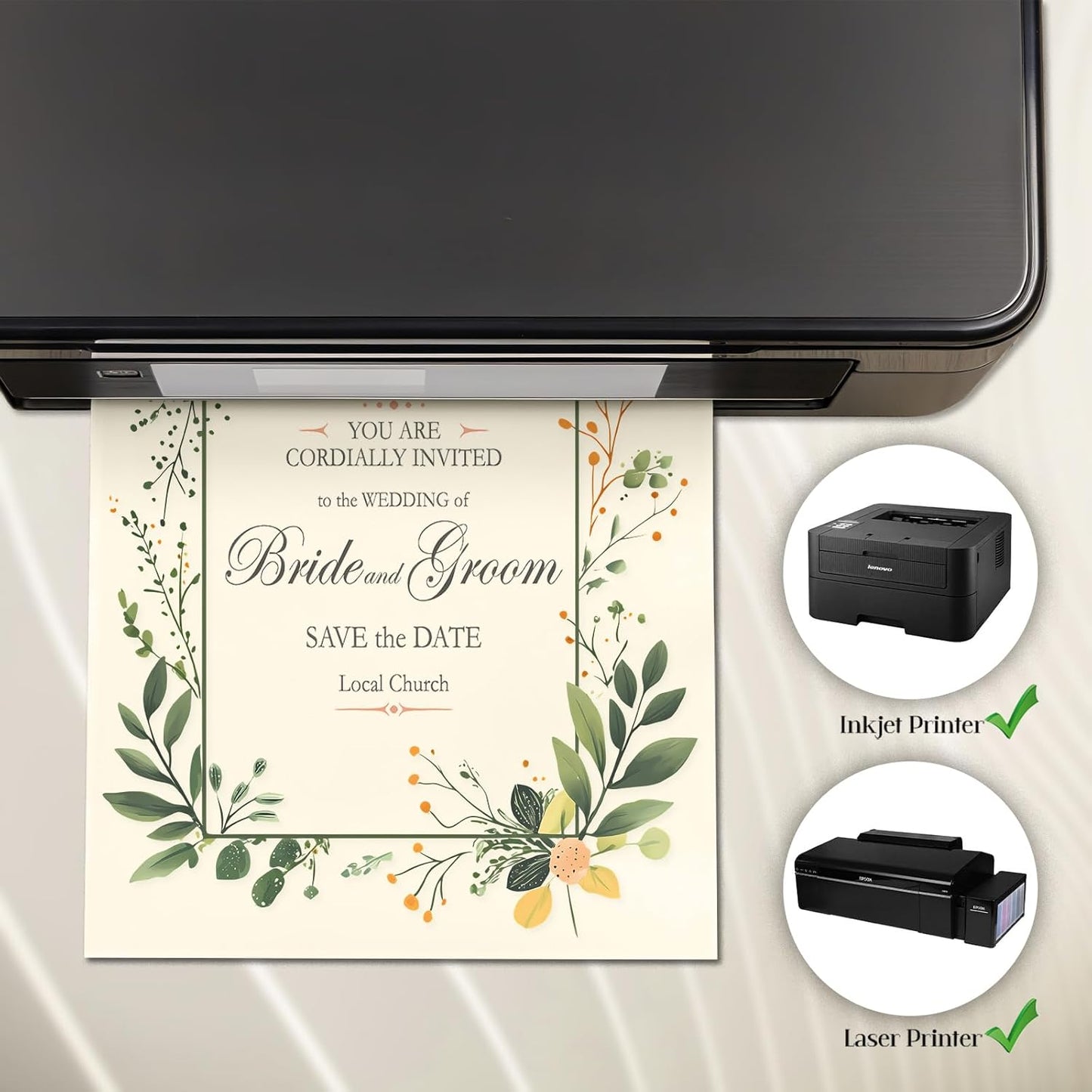 White Cardstock 8.5 x 11, White Cardstock Printer Paper 80lb 100 Sheets, GIGYES Copy Paper for Printer, Watercolor Drawing, Certificate, Invitations