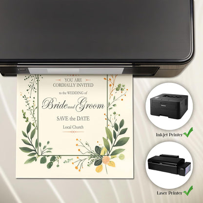 White Cardstock 8.5 x 11, White Cardstock Printer Paper 80lb 100 Sheets, GIGYES Copy Paper for Printer, Watercolor Drawing, Certificate, Invitations