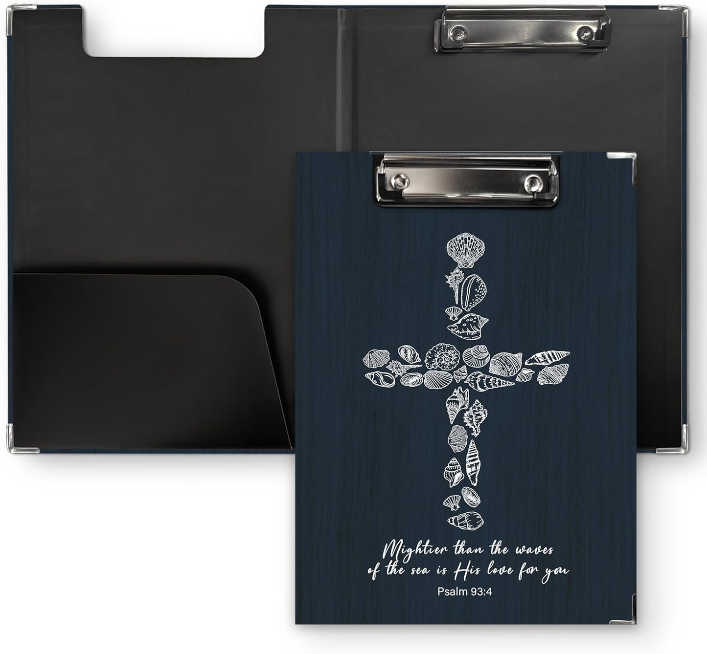 Gothic Moon Phase Clipboard Folio with Storage, Witchy Moon Decorative Clipboard Folder, Gothic Black Gold Clipboards for Women, Witchy Gifts Office Supplies, 12.4x9.2In