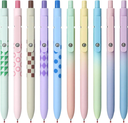 YOXMJDB Gel Pens, 5 Pcs Medium Point Smooth Writing Pens Cute Pens for Women, High-End Series 0.7mm Black Ink Pens for Journaling Note Taking, School Office Supplies (5 Pcs Gradient Morandi)
