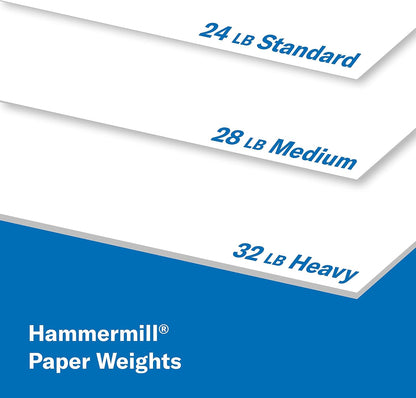 Hammermill Printer Paper, Premium Color 32 lb Copy Paper, 8.5 x 11-1 Ream (500 Sheets) - 100 Bright, Made in the USA, white (102630)