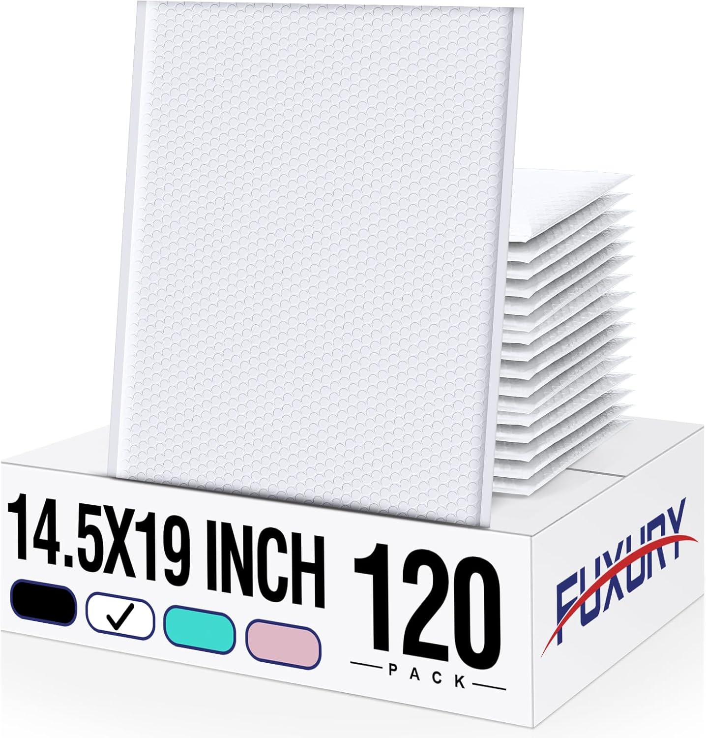 Fuxury Bubble Mailer 6x10" 100 Pack White Bubble Mailers Usable Size 6x9" Self Seal Padded Mailing Envelopes Opaque Bubble Padded Mailer for Small Business Mailing Jewelry Makeup Small Items