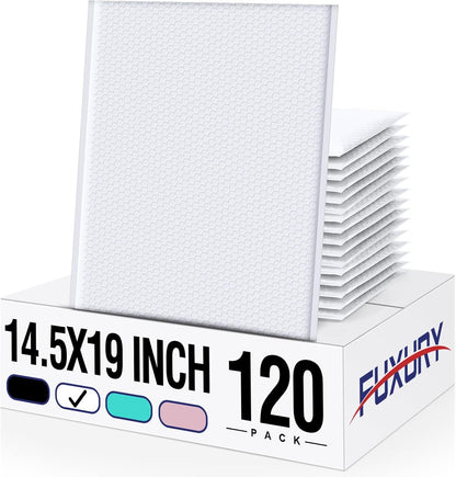 Fuxury Bubble Mailer 6x10" 100 Pack White Bubble Mailers Usable Size 6x9" Self Seal Padded Mailing Envelopes Opaque Bubble Padded Mailer for Small Business Mailing Jewelry Makeup Small Items