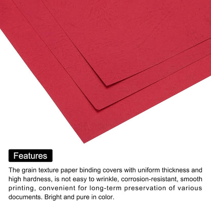 MECCANIXITY 100pcs A4 8.5 x 11 Inch Presentation Binding Covers Letter Size Leather Textured Grain Paper Un-Punched for Business Reports, Navy Blue
