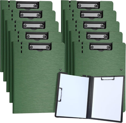 A4 Clipboard Folder,10 Pack Foldable Clipboards with Pocket for Business,Office,School or Restaurant (Black)