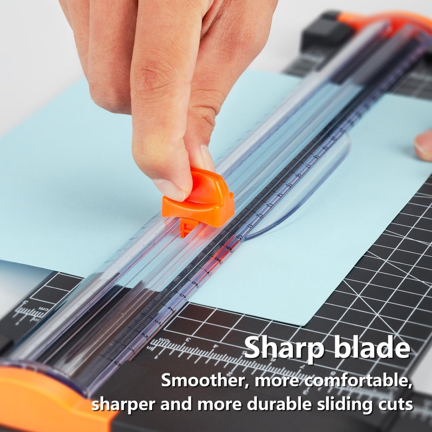 WORKLION Paper Cutter - A4 Paper Craft Cutter with Security Blade for Cut Gift Card, Coupon, Label, Cardstock, Photo, 12 inch Black Office Paper Trimmer