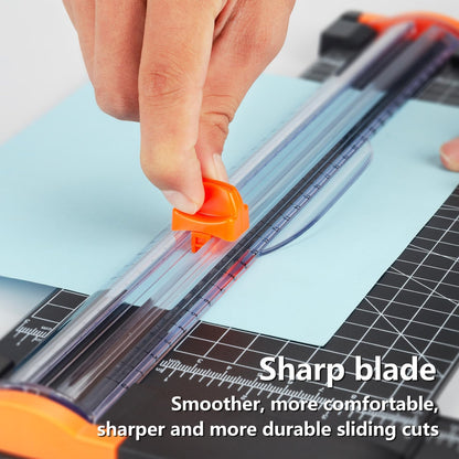 WORKLION Paper Cutter - A4 Paper Craft Cutter with Security Blade for Cut Gift Card, Coupon, Label, Cardstock, Photo, 12 inch Black Office Paper Trimmer