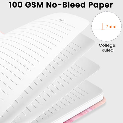 CICPAP Lined Spiral Journal Notebook, A5 College Ruled Notebook for Journaling, Note-Taking, and Daily Planning, Durable Hardcover with an Elegant Design, Purple