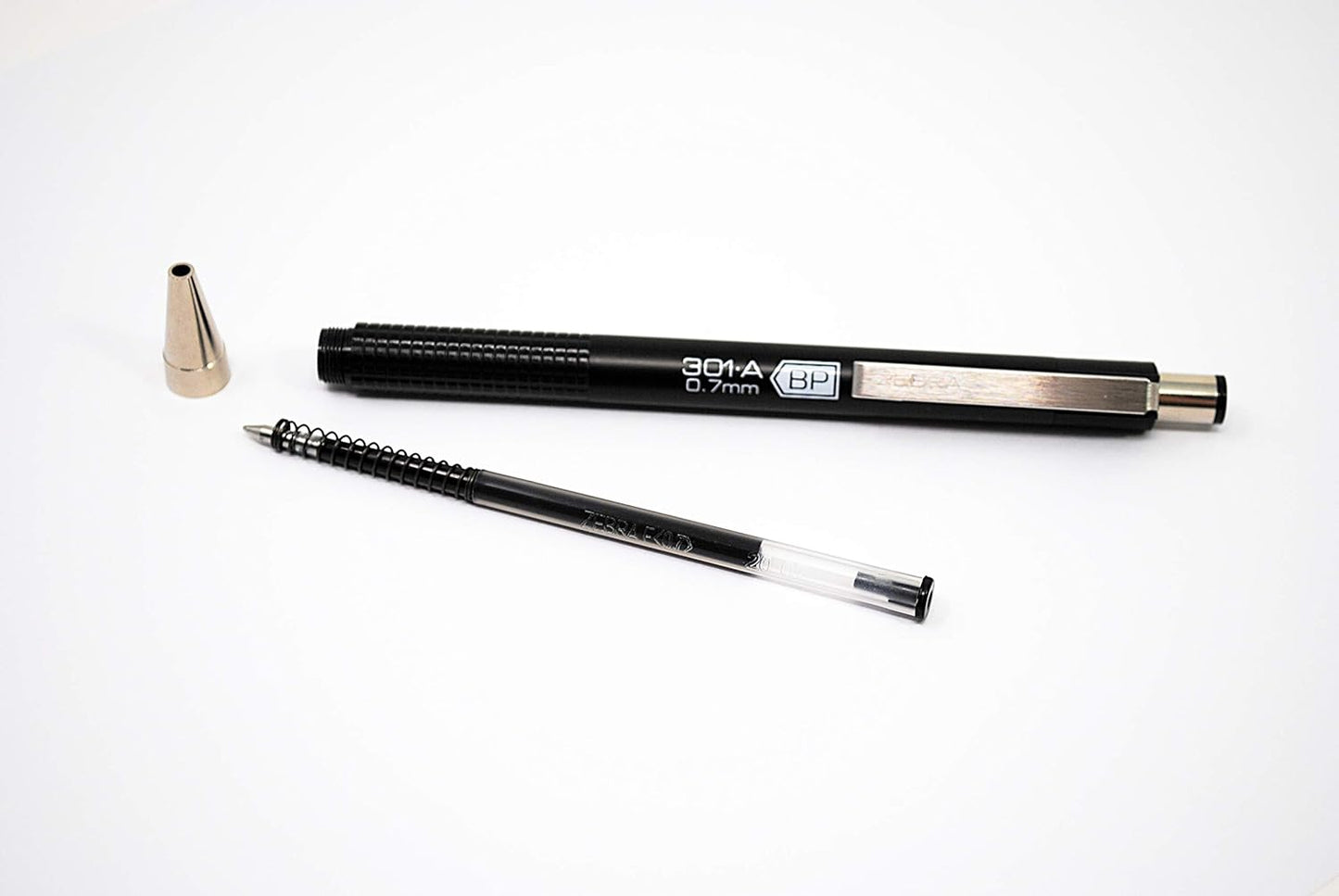 Zebra Pen Steel, F-Refill Ballpoint Ink Refills, 0.7mm Fine Point, Black Ink, Fits Zebra F-301, F-402, and F-701 Ballpoint Pens, Smooth Writing Performance, 2-Pack (85512)
