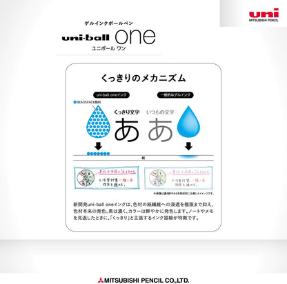 Mitsubishi Pencil Uni-Ball One Gel Ballpoint Pen Refill, 0.38, Black, 10 Pieces, Hako UMR38S.24