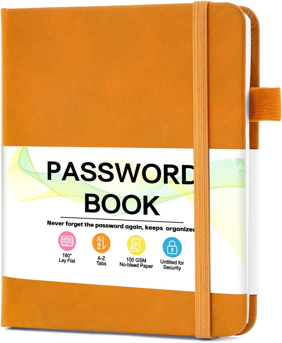 MOSA BEAR Password Keeper Book with Alphabetical Tabs，4.3"x5.7" Small Password Books for Seniors Password Notebook for Internet Website Address Log in Detail（Dark Blue）
