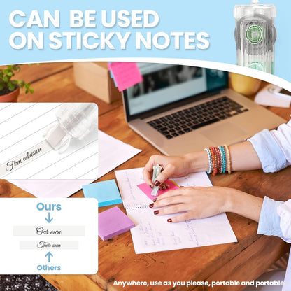 Refillable Retractable Correction Tape Refill, 12 Pack Correction Tape Refills Easy to Use Applicator, Pen Shaped Applicator Refills for School Office Journal Wrong Writing Instant Correct (Pack, 12)