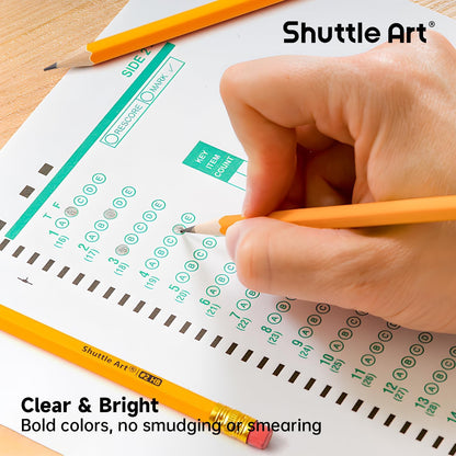 Shuttle Art Wood-Cased #2 HB Pencils, 350 Pack Sharpened Yellow Pencils with Erasers, Bulk Pack Graphite Pencils for School and Teacher Supplies, Writing, Drawing and Sketching