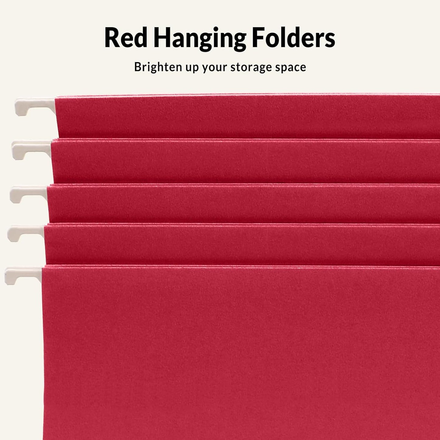 SUNEE Hanging File Folders, 25 Pack Letter Size Hanging File Folders with 1/5-Cut Tabs, Ideal for Home and Office Organization and Papers Classification,Yellow