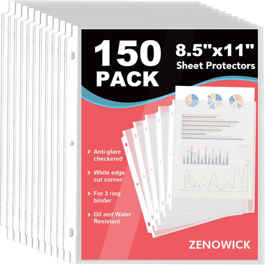 500 Pack Sheet Protectors 8.5 x 11 inch Clear Page Protectors for 3 Ring Binder, Plastic Sleeves for Papers, Document