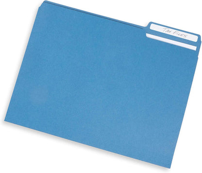 File Folder, 1/3 Cut Tab, Letter Size, Yellow, Great for Organizing and Easy File Storage, 100 Per Box