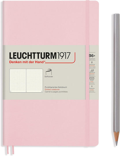 LEUCHTTURM1917 - Notebook Softcover Paperback B6+ - 123 Numbered Pages for Writing and Journaling (Ruled, Rising Sun)