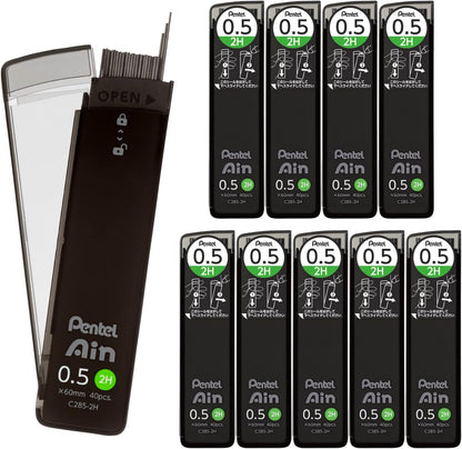 Pentel Ain AMZ-XC284HB3P Mechanical Lead, 0.02 inches (0.4 mm), HB, 3 Pieces