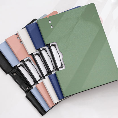 Foldable Clipboard with Cover, A4 Punchless Binder with Clamp, Letter Size Clip File Folder, Classic Office Clipboard, Document Folder Organizer for Nursing, School, Business (Pink)