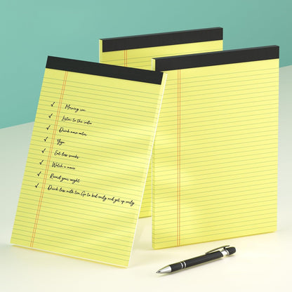 Note Pads 5x8, Narrow Ruled Legal Pad, Multicolor Small Notepads, 30 Sheet/notepad, 8 Pack Colored Legal Pads, Pink Legal Pad, Purple Notepad, Perforated Lined Note Pads for Study, Office, To-Do Lists