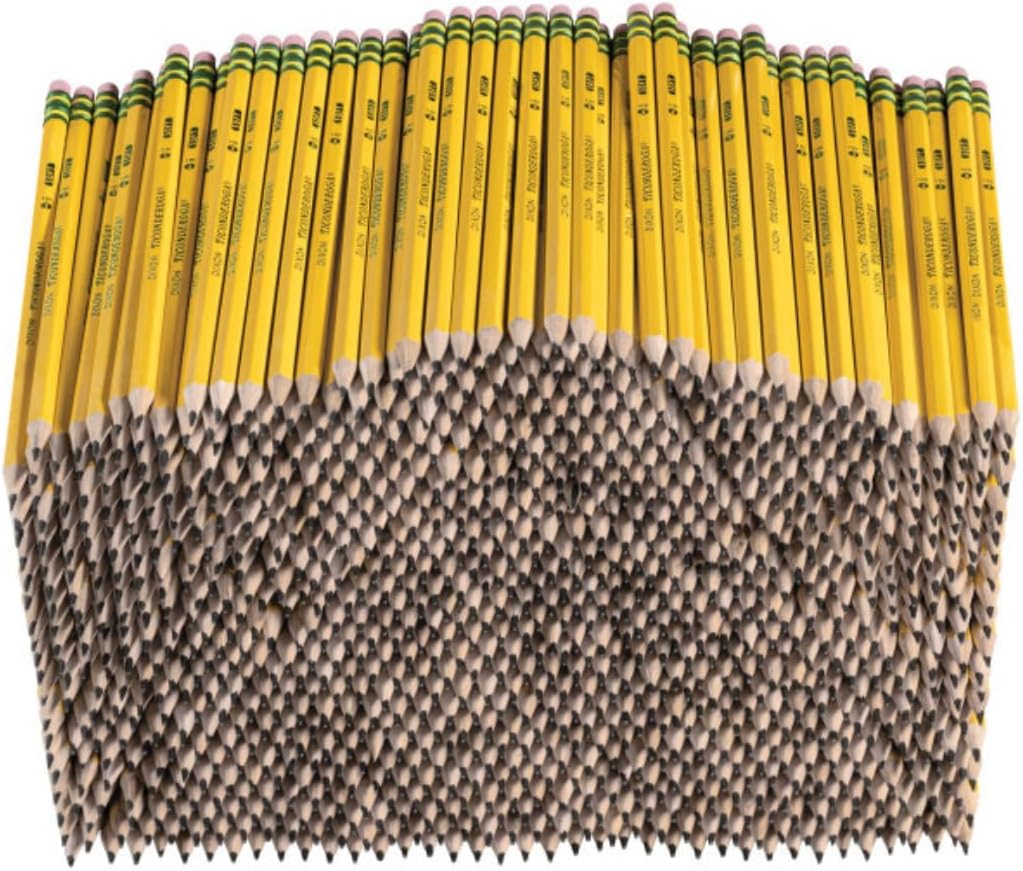 Ticonderoga Wood-Cased Pencils, Pre-Sharpened, 2 HB Soft, Yellow, 72 Count