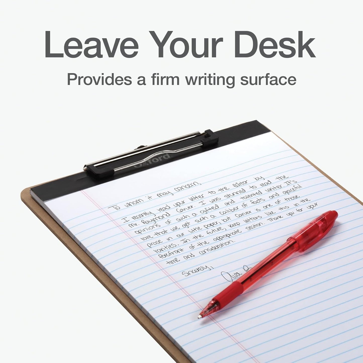 Oxford Brown Clipboards, Metal Clip with Plastic Corners, Writing Surface with Hanging Loop, Brown, 12.5" x 9", 6 Pack (25401)