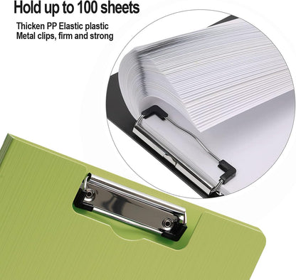 Clipboard Folder, A4 Foldable Clipboards with Pocket, File Cover Office Folder Clipboard, 360 Degree Foldable Storage Clipboards for Office, School or Medical Field, Blue