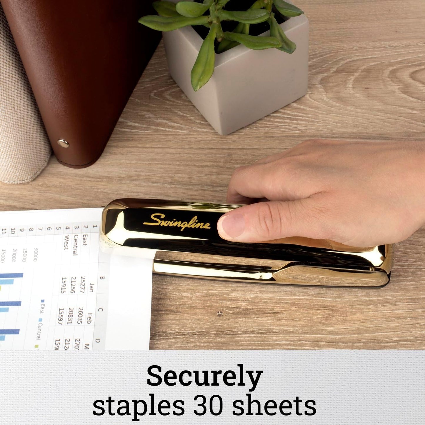Swingline Stapler, 30 Sheet Capacity, 747 Business Stapler, Jam Free, Metal, Rio Red (74736)