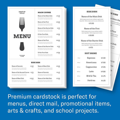 Hammermill White Cardstock, 110 lb, 8.5 x 11 White Cardstock - Thick Card Stock, Made in the USA, 168380C, 3 Pack (600 Sheets)
