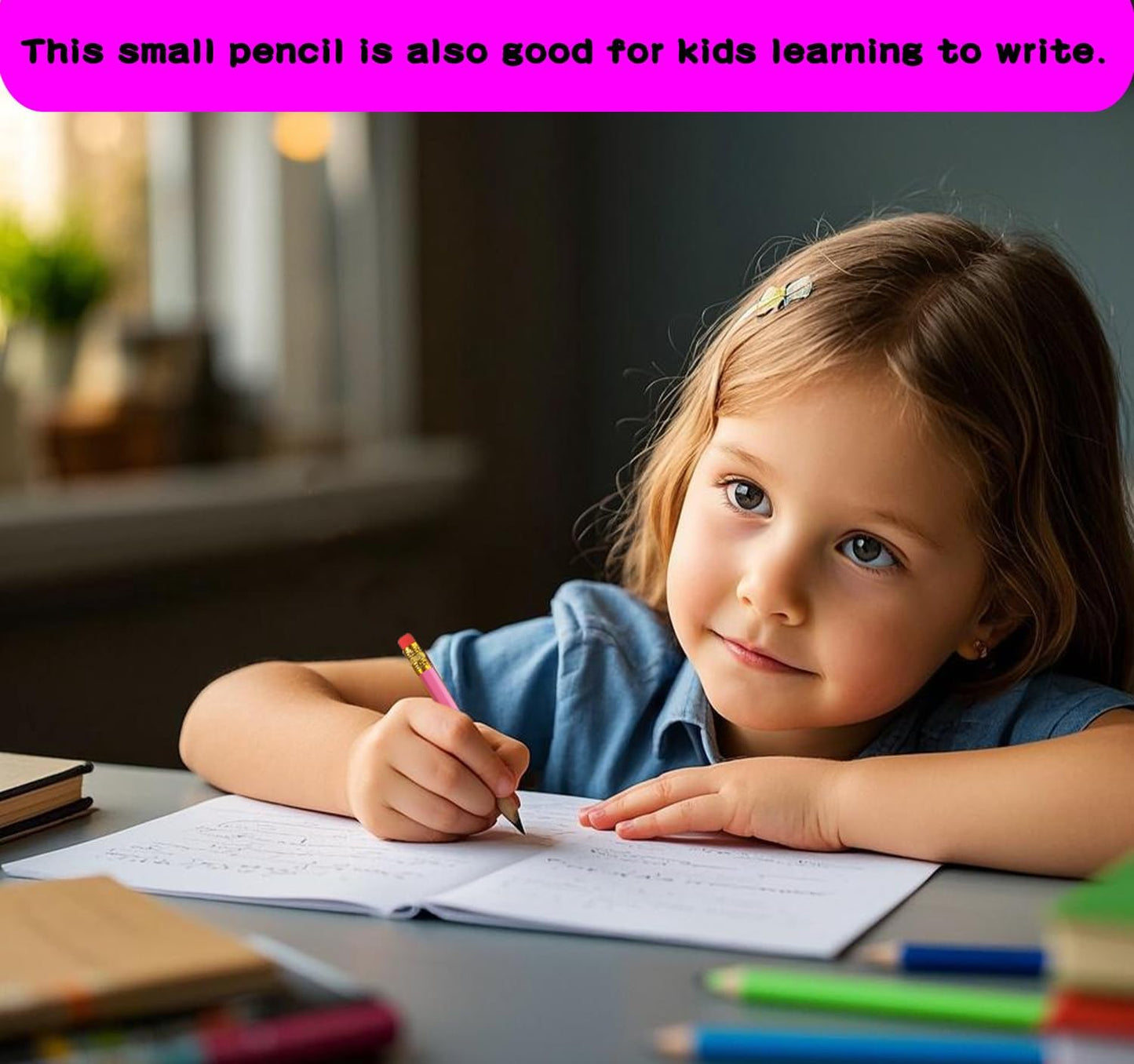 Adhere 25pcs Golf Pencils with Eraser Pre sharpened Hexagon half Wooden Pencils Graphite 2B for Golf Event Scoring,Classroom,Wedding,Company Meetings,Pew, Pocket (Nature)
