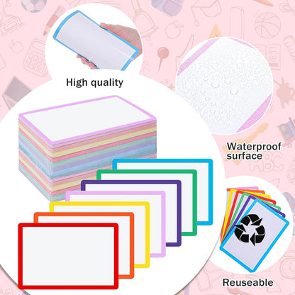 Harloon 100 Pcs Dry Erase Index Cards 3 x 5 Inch Laminated Reusable Dry Erase Note Cards Sheets for Office to Do List(White)