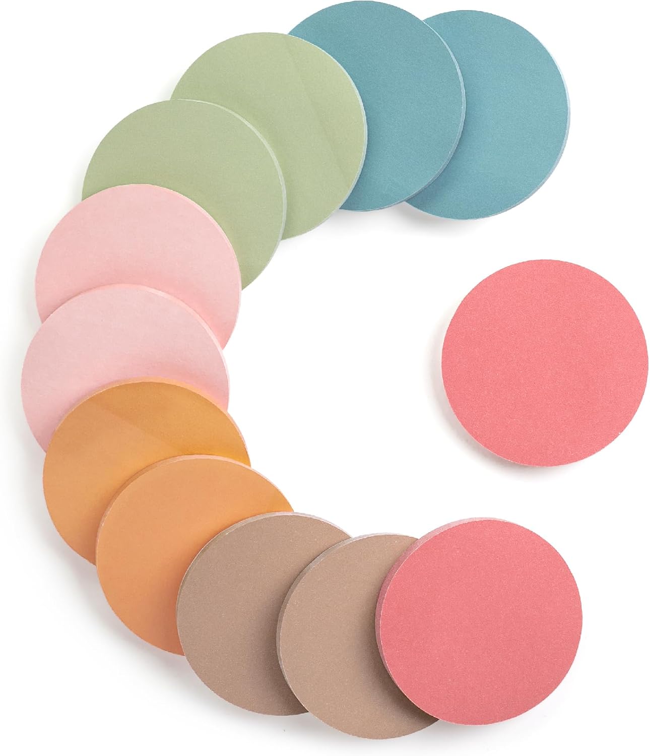Mr. Pen- Round Sticky Notes, 2.8" Diameter, 12 Pads, 720 Sheets, Morandi Color, Sticky Notes Bulk, Self-Stick Note Pads, Perfect for Office, School, Home, Study & Organization