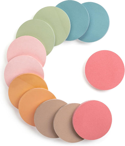 Mr. Pen- Round Sticky Notes, 2.8" Diameter, 12 Pads, 720 Sheets, Morandi Color, Sticky Notes Bulk, Self-Stick Note Pads, Perfect for Office, School, Home, Study & Organization