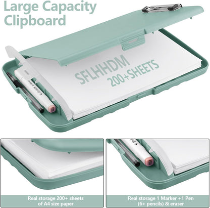 SFLHHDM Purple Clipboard, Clip Boards 8.5x11, Teacher Clipboards with Storage, Plastic Clipboard with Pen Holder, Clipboards Storage for Women Teachers Work, School & Office Supplies