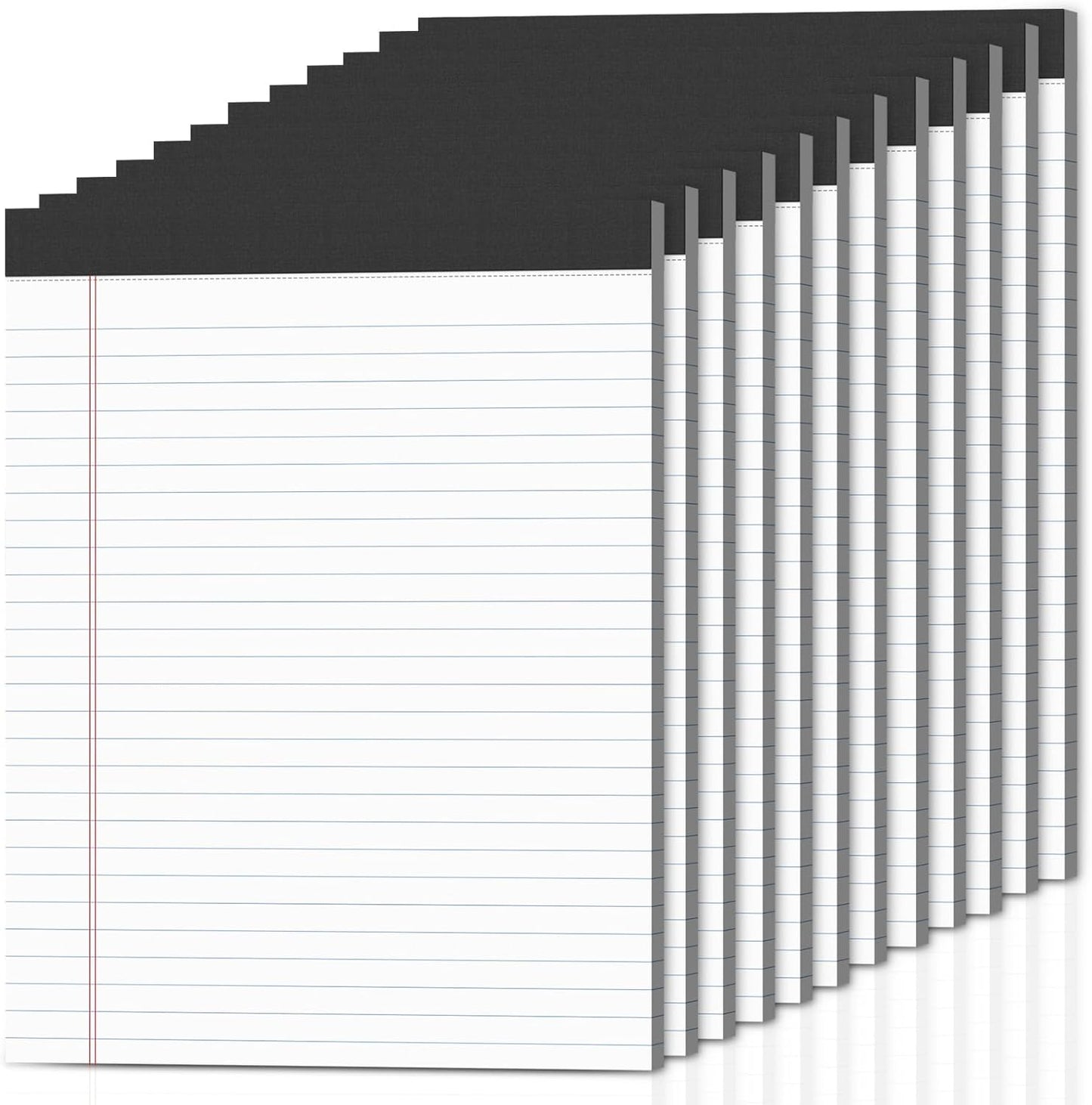 2-Pack Legal Pads 8.5"x11" Wide Ruled Note Pads - 100 Sheets (50/Pad) with Micro-Perforated Notepad & Chipboard Backing To-Do Lists Thick Lined Writing Paper Notebook for School & Office Supplies